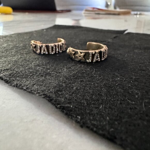 Dior Jadior crystal small hoop earrings